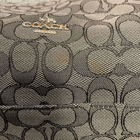 Coach Black Signature Print Shoulder Bag - Picture 3 of 12
